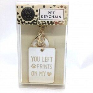 Dog Cat Pet Keychain "You Left Prints On My Heart" New